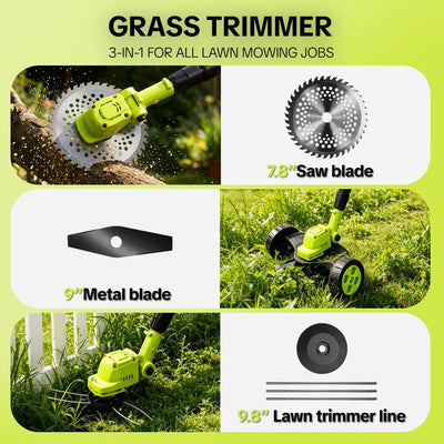 SEESE  3 In 1 Cordless Grass Trimmer, Weed Eater and Edger