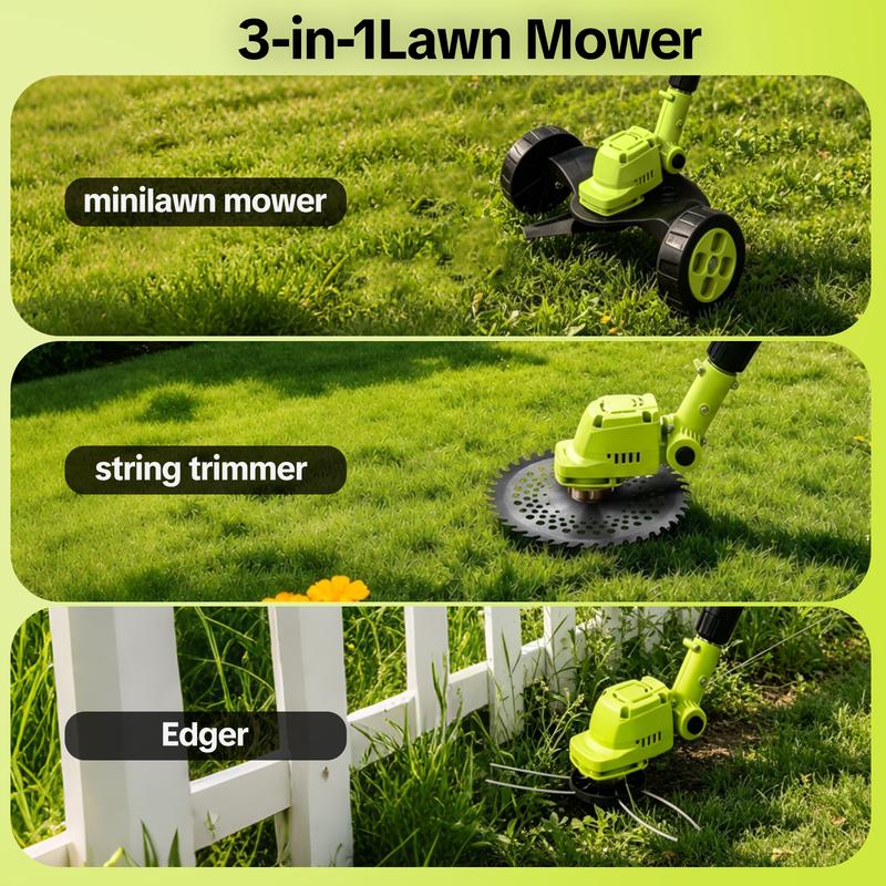 SEESE  3 In 1 Cordless Grass Trimmer, Weed Eater and Edger